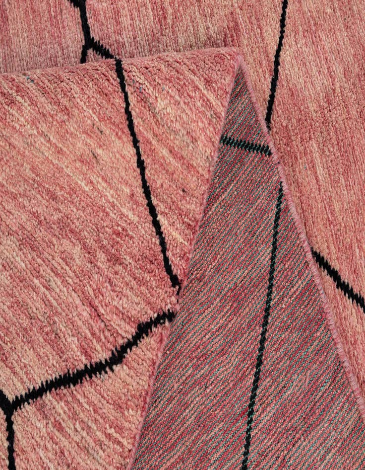 Detail image of  5' 6 x 7' 11  Hand Knotted Moroccan Wool Rug