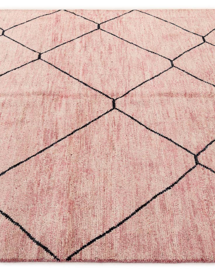 Detail image of  5' 7 x 8' 2  Hand Knotted Moroccan Wool Rug