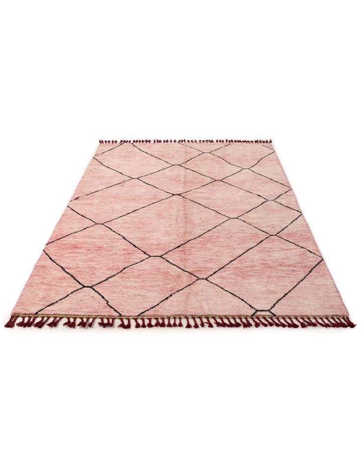 Detail image of  5' 7 x 8' 4  Hand Knotted Moroccan Wool Rug