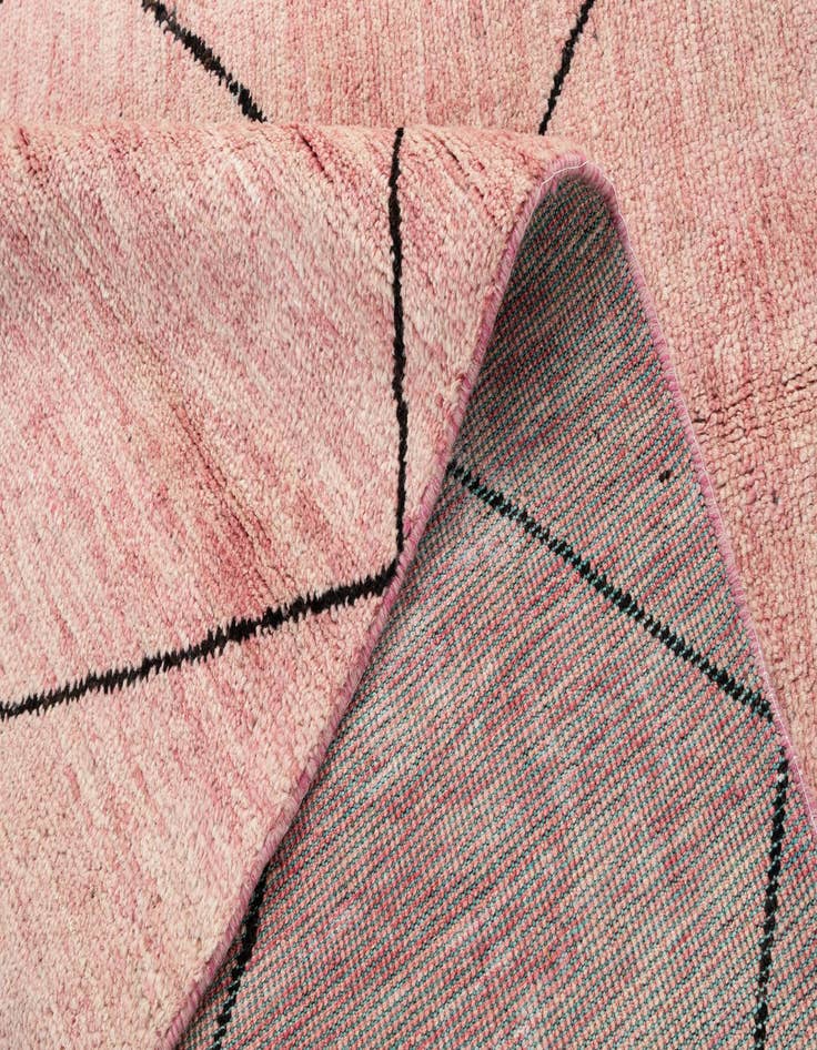 Detail image of  5' 7 x 8' 4  Hand Knotted Moroccan Wool Rug