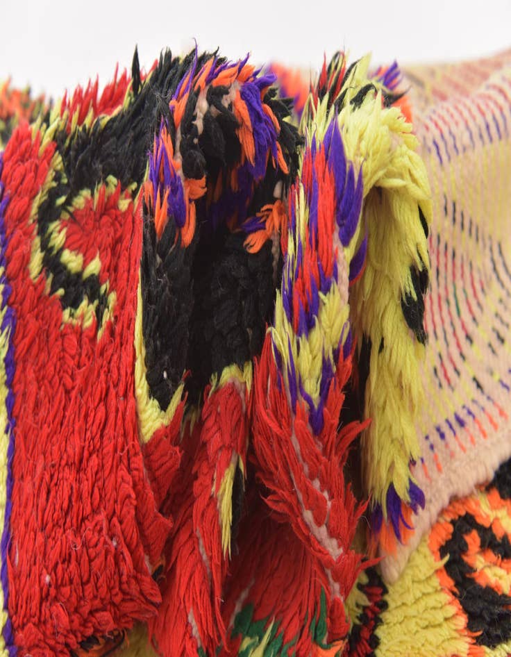 Detail image of  4' x 7'  Hand Knotted Moroccan Wool Rug