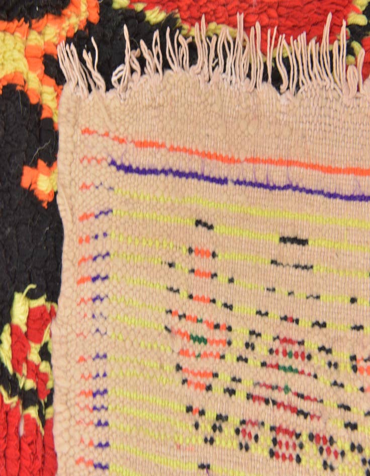 Detail image of  4' x 7'  Hand Knotted Moroccan Wool Rug