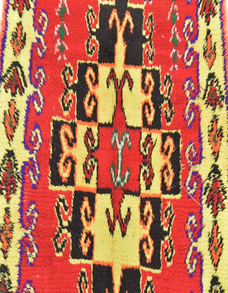 Detail image of  4' x 7'  Hand Knotted Moroccan Wool Rug