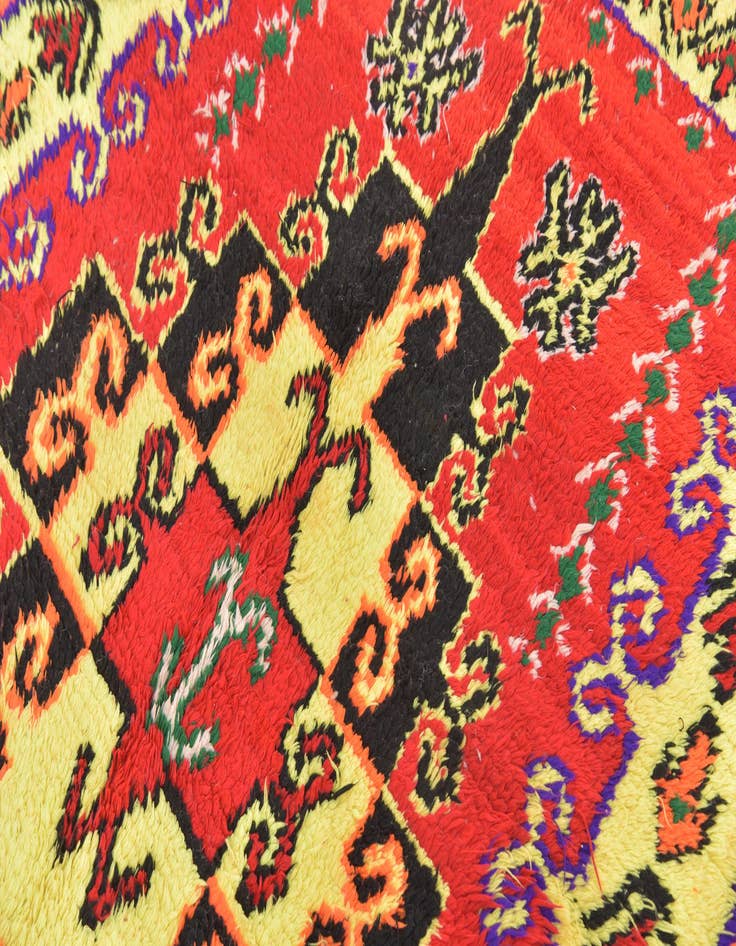 Detail image of  4' x 7'  Hand Knotted Moroccan Wool Rug