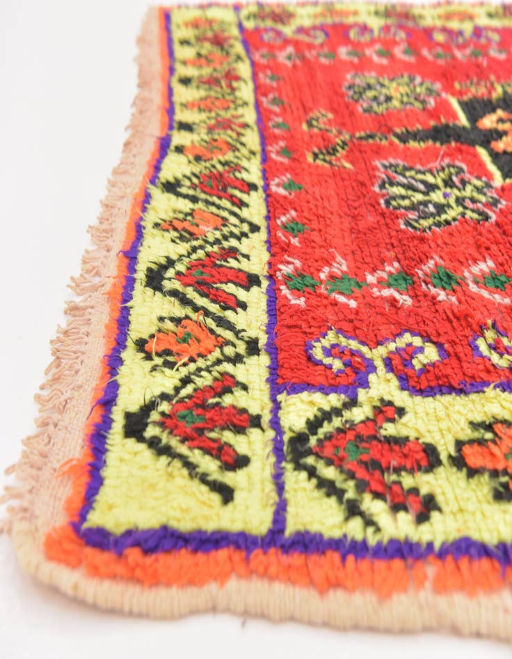 Detail image of  4' x 7'  Hand Knotted Moroccan Wool Rug