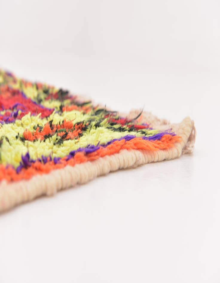 Detail image of  4' x 7'  Hand Knotted Moroccan Wool Rug