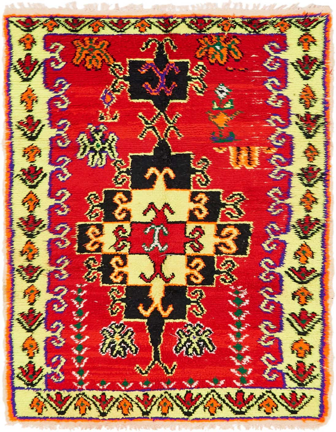 Primary image  4' x 7'  Hand Knotted Moroccan Wool Rug