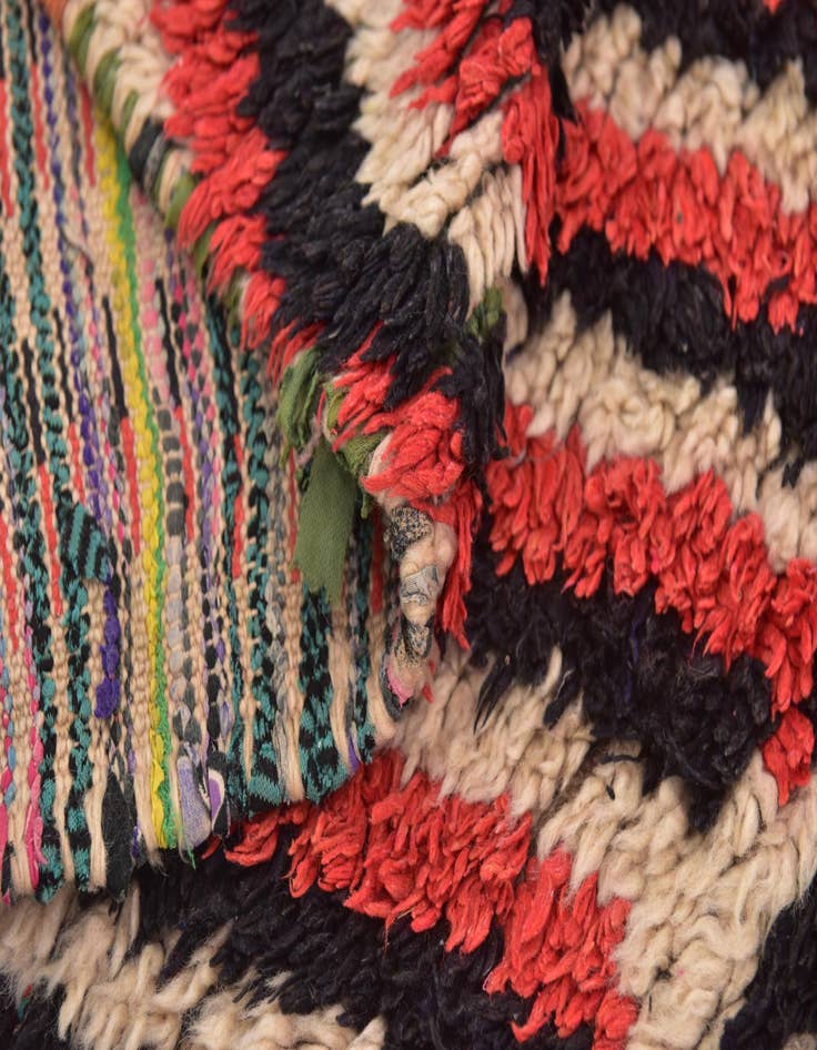 Detail image of  5' 2 x 9' 3  Hand Knotted Moroccan Wool Rug