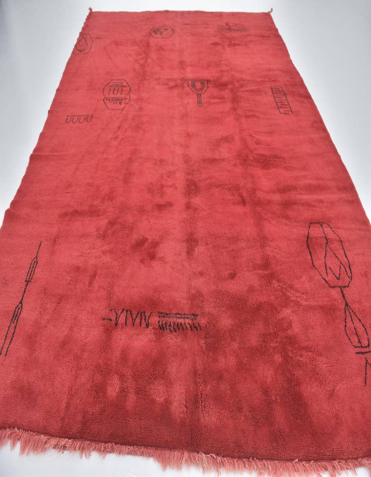 Detail image of  10' 2 x 13'  Hand Knotted Moroccan Wool Rug