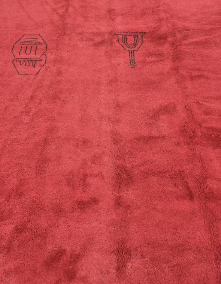 Detail image of  10' 2 x 13'  Hand Knotted Moroccan Wool Rug