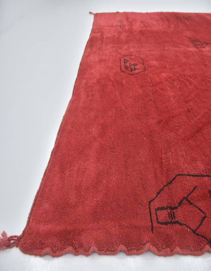 Detail image of  10' 2 x 13'  Hand Knotted Moroccan Wool Rug