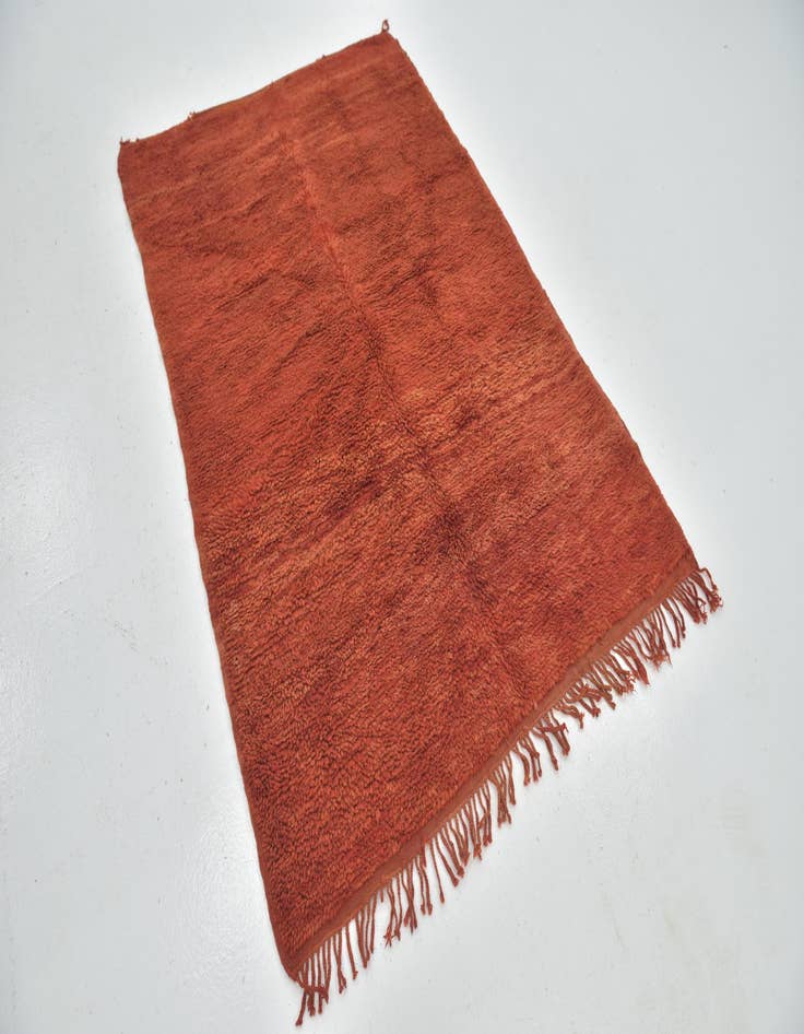 Detail image of  4' 3 x 6' 2  Hand Knotted Moroccan Wool Rug