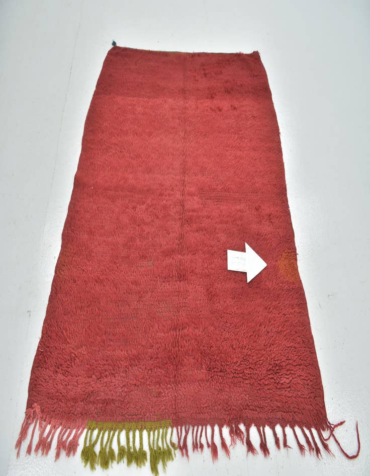 Detail image of  4' 9 x 5' 6  Hand Knotted Moroccan Wool Rug