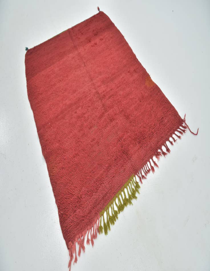 Detail image of  4' 9 x 5' 6  Hand Knotted Moroccan Wool Rug