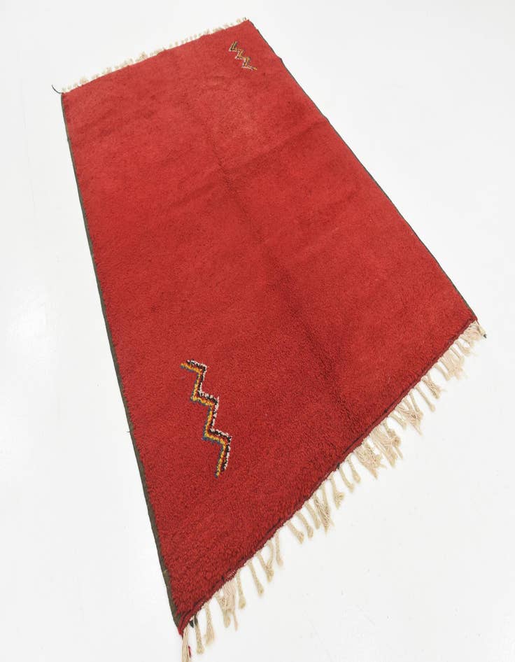 Detail image of  5' 8 x 8' 2  Hand Knotted Moroccan Wool Rug