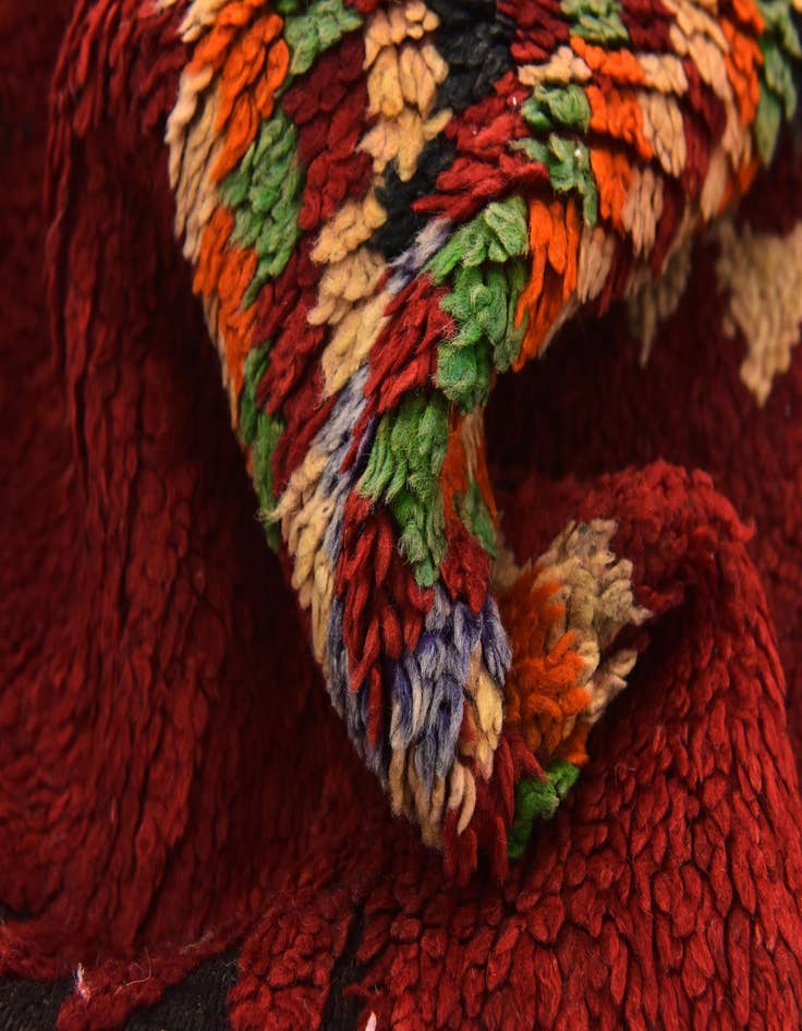 Detail image of  5' 9 x 9' 4  Hand Knotted Moroccan Wool Rug