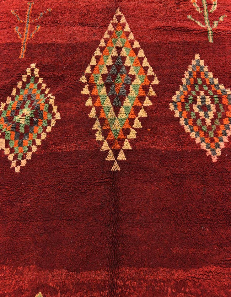 Detail image of  5' 9 x 9' 4  Hand Knotted Moroccan Wool Rug