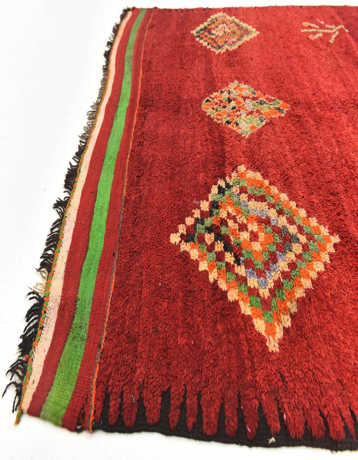 Detail image of  5' 9 x 9' 4  Hand Knotted Moroccan Wool Rug