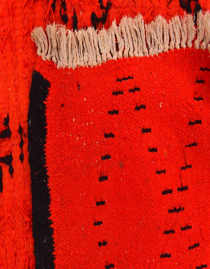 Detail image of  6' 5 x 10' 4  Hand Knotted Moroccan Wool Rug