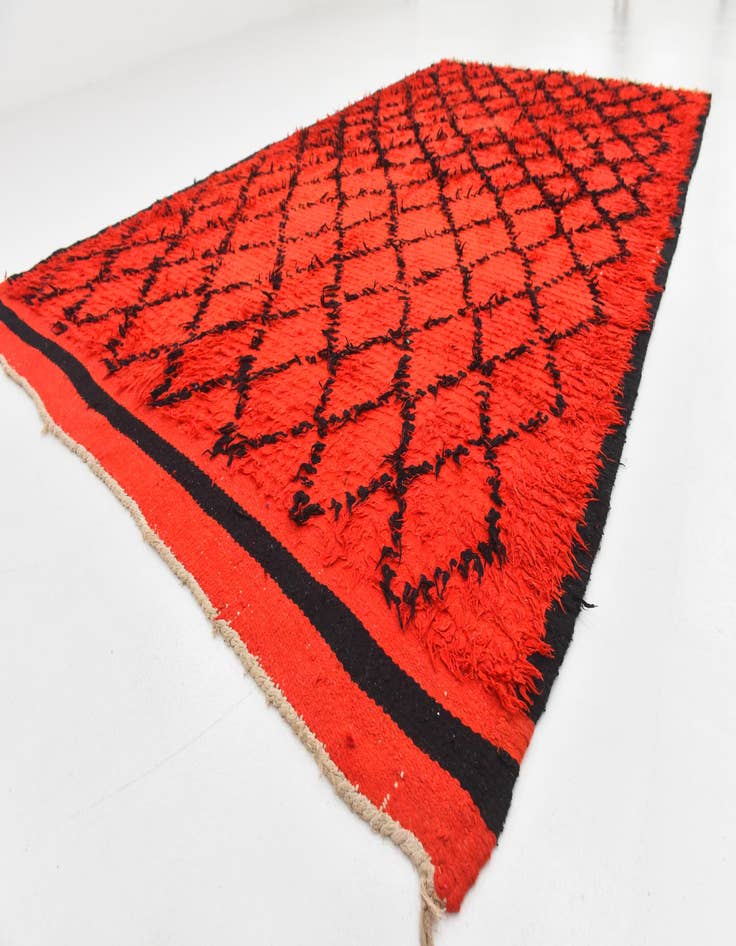 Detail image of  6' 5 x 10' 4  Hand Knotted Moroccan Wool Rug