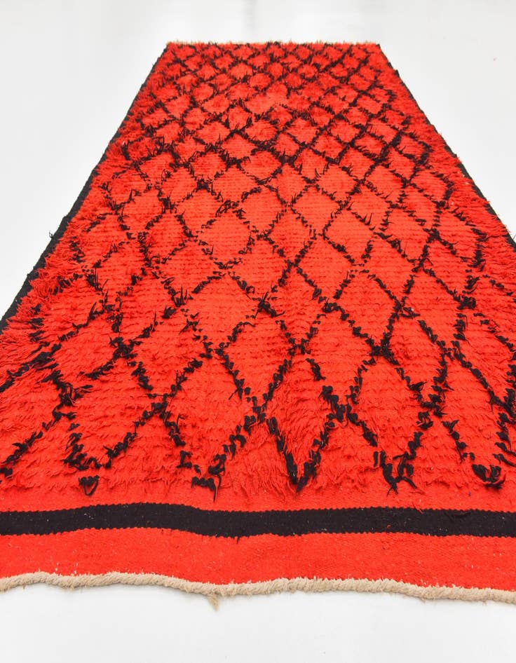 Detail image of  6' 5 x 10' 4  Hand Knotted Moroccan Wool Rug