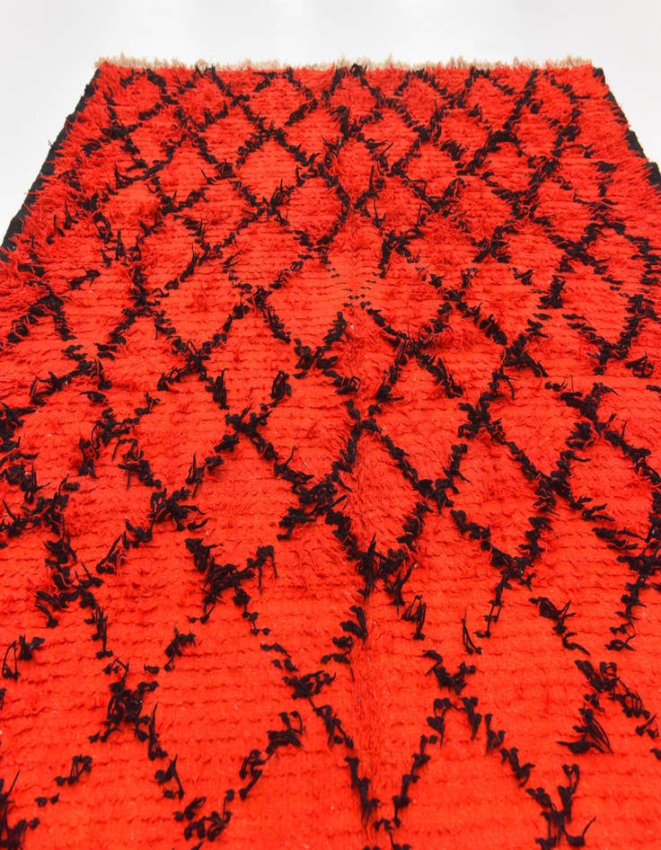 Detail image of  6' 5 x 10' 4  Hand Knotted Moroccan Wool Rug