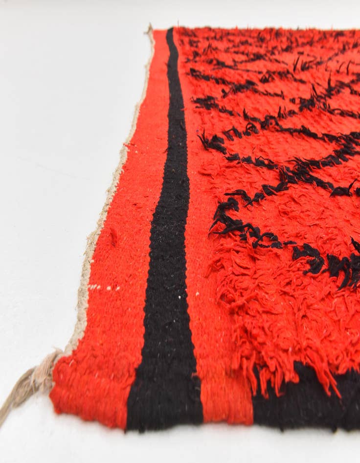 Detail image of  6' 5 x 10' 4  Hand Knotted Moroccan Wool Rug