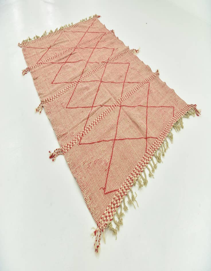 Detail image of  6' 5 x 9' 6  Hand Knotted Moroccan Wool Rug