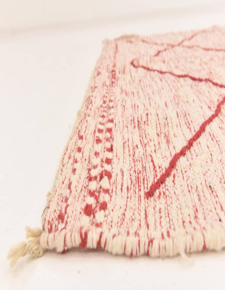 Detail image of  4' 11 x 8' 1  Hand Knotted Moroccan Wool Rug