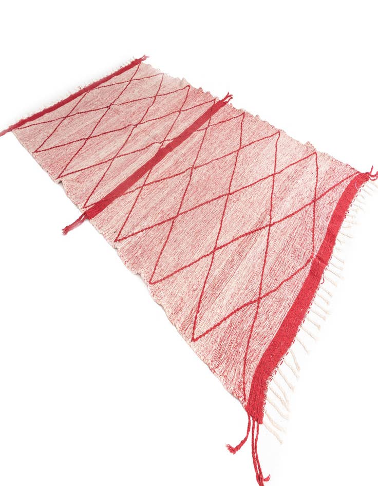 Detail image of  6' 6 x 11'  Hand Knotted Moroccan Wool Rug