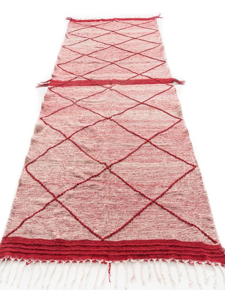 Detail image of  6' 6 x 11'  Hand Knotted Moroccan Wool Rug