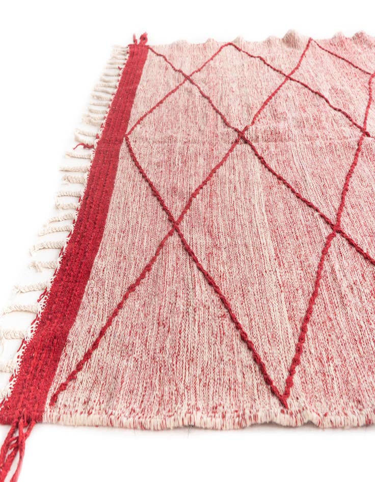 Detail image of  6' 6 x 11'  Hand Knotted Moroccan Wool Rug