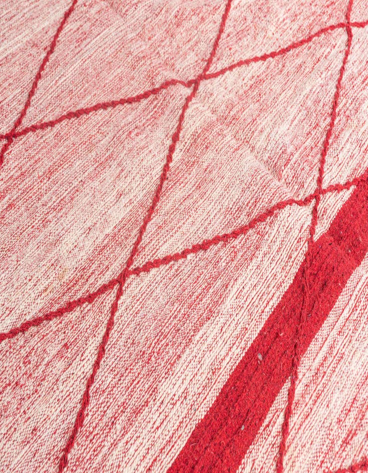 Detail image of  6' 6 x 11'  Hand Knotted Moroccan Wool Rug