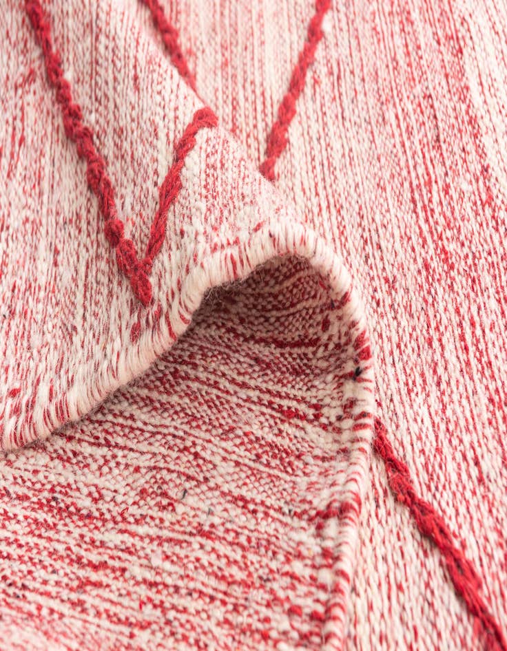 Detail image of  6' 6 x 11'  Hand Knotted Moroccan Wool Rug