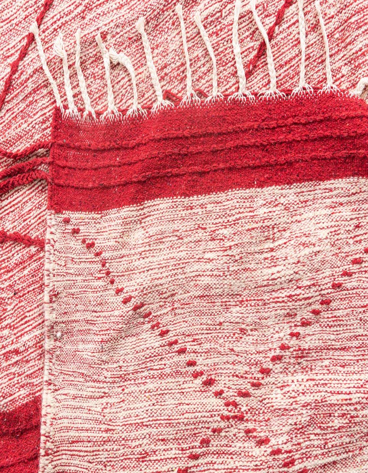 Detail image of  6' 6 x 11'  Hand Knotted Moroccan Wool Rug