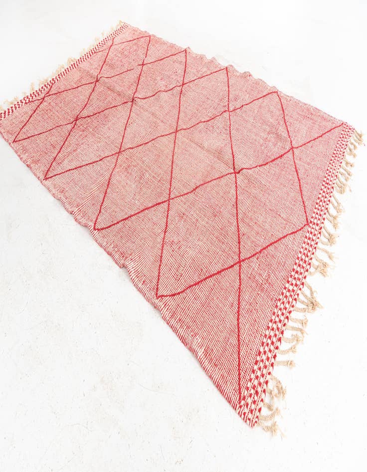 Detail image of  6' 4 x 9' 6  Hand Knotted Moroccan Wool Rug