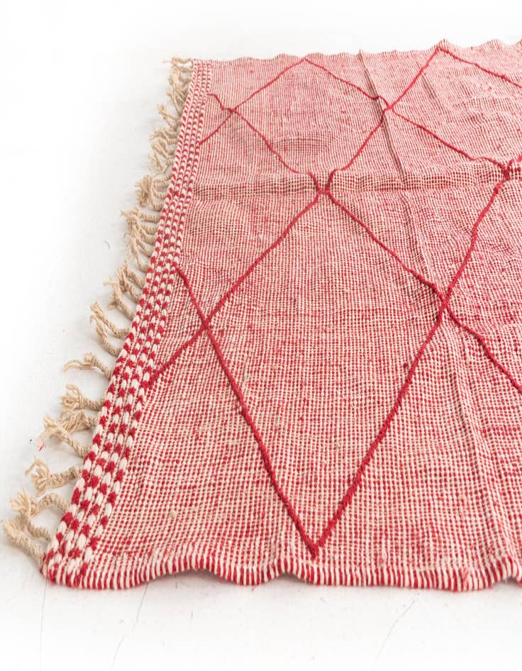 Detail image of  6' 4 x 9' 6  Hand Knotted Moroccan Wool Rug