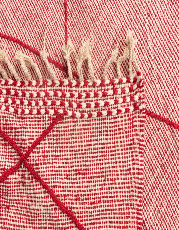 Detail image of  6' 4 x 9' 6  Hand Knotted Moroccan Wool Rug