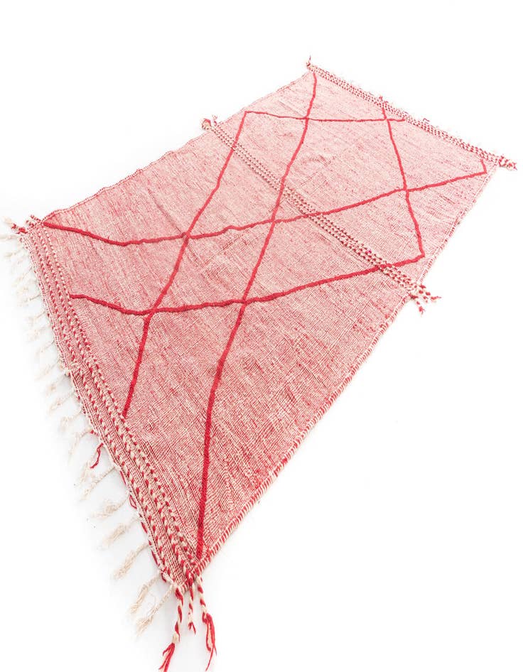 Detail image of  6' 6 x 10' 6  Hand Knotted Moroccan Wool Rug