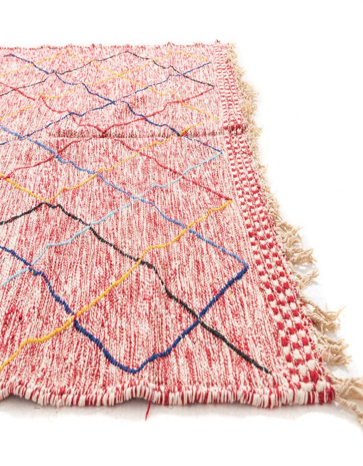 Detail image of  6' 5 x 9' 4  Hand Knotted Moroccan Wool Rug