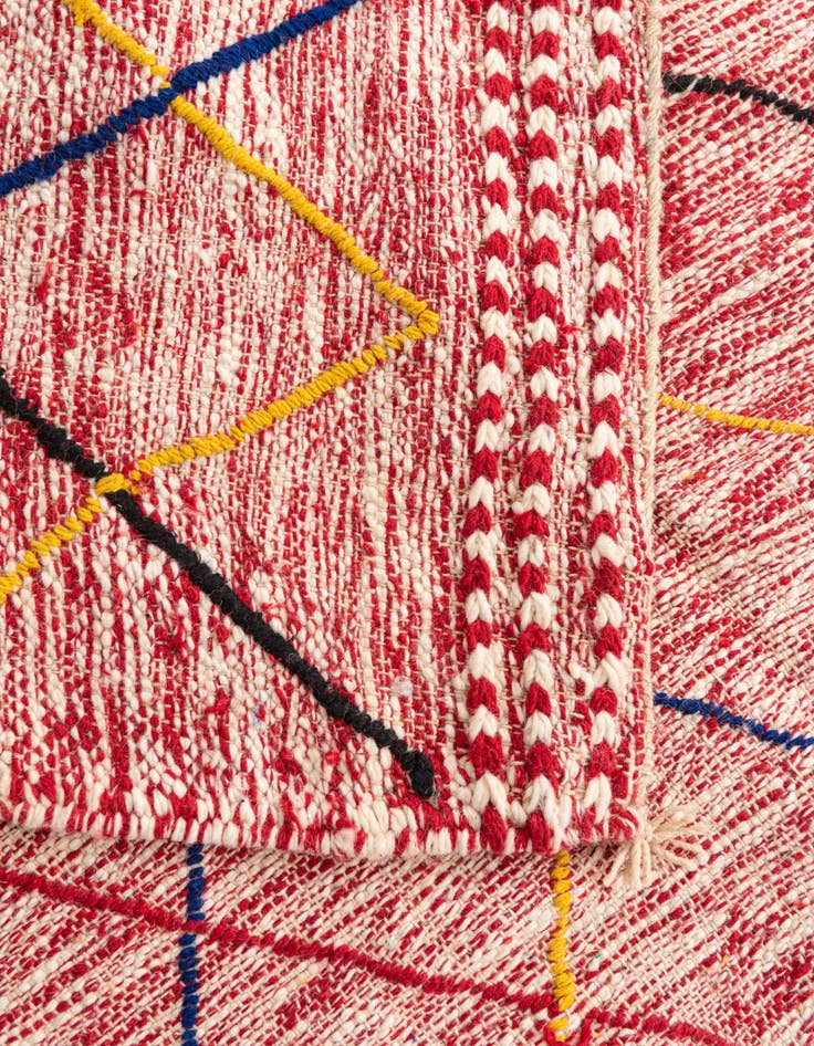 Detail image of  6' 5 x 9' 4  Hand Knotted Moroccan Wool Rug