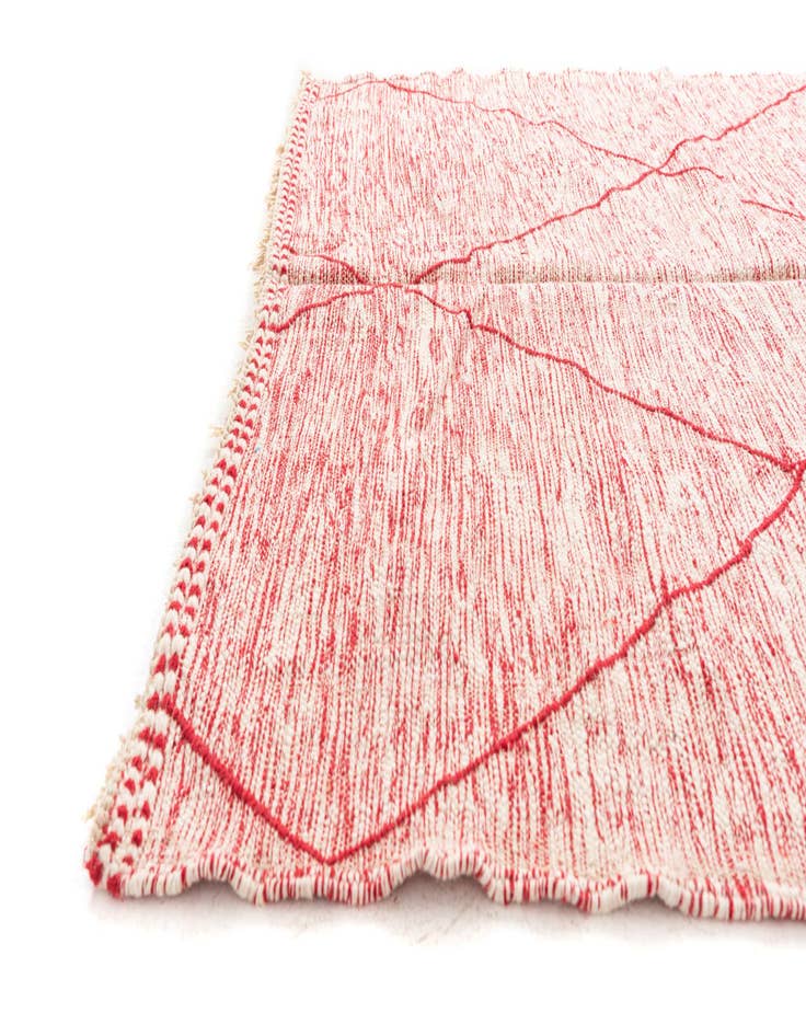 Detail image of  6' 7 x 9' 7  Hand Knotted Moroccan Wool Rug