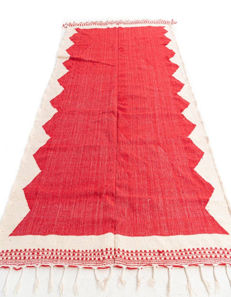 Detail image of  6' 9 x 10'  Hand Knotted Moroccan Wool Rug