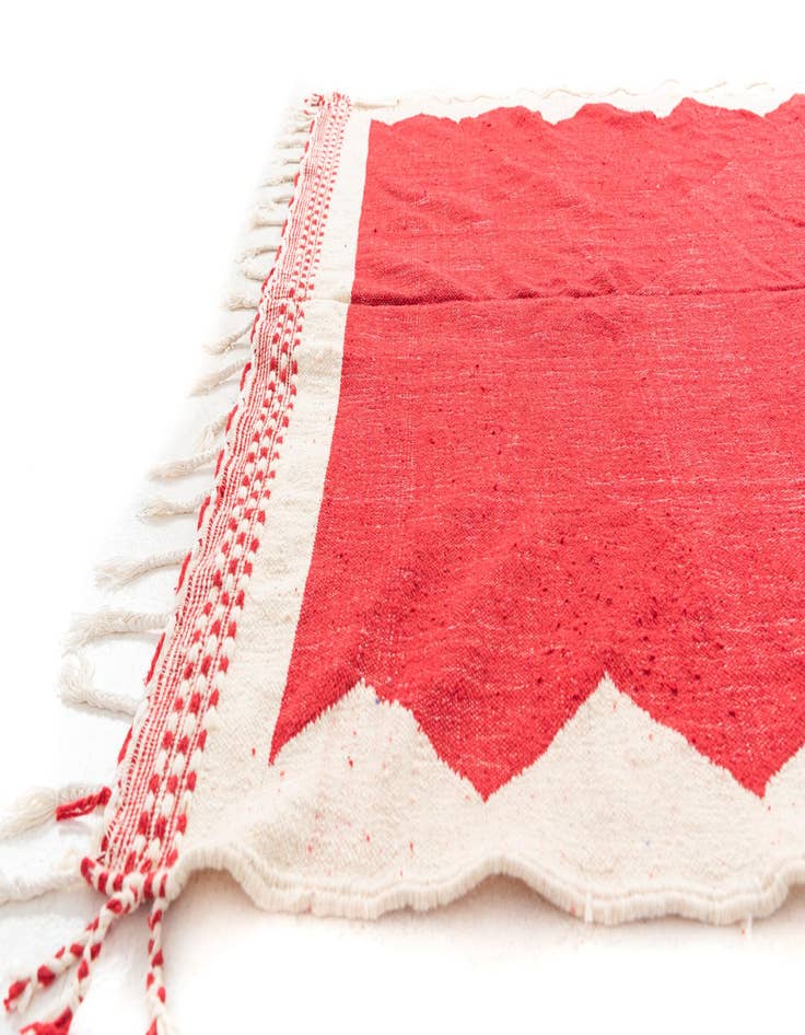 Detail image of  6' 9 x 10'  Hand Knotted Moroccan Wool Rug