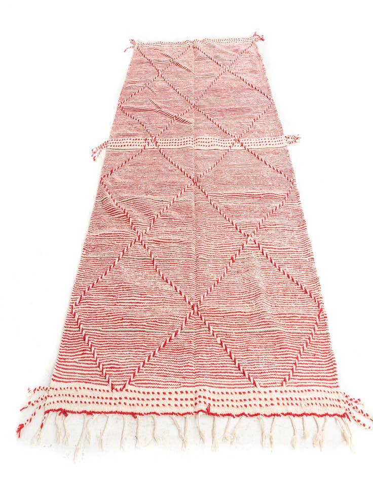 Detail image of  5' 2 x 8' 8  Hand Knotted Moroccan Wool Rug