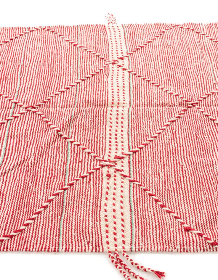 Detail image of  5' 2 x 8' 8  Hand Knotted Moroccan Wool Rug