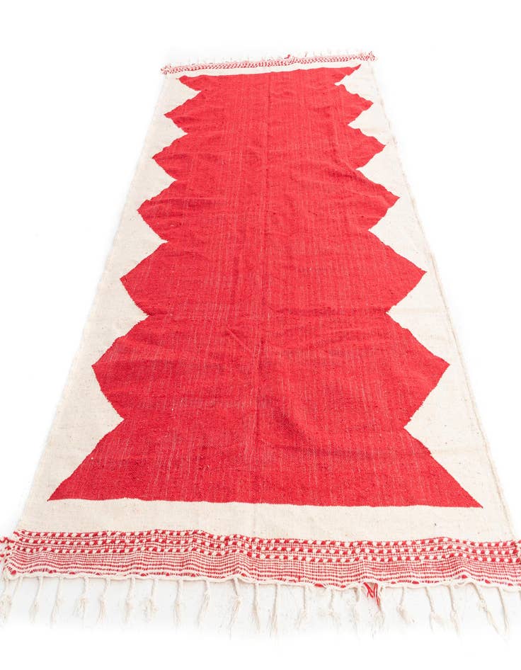 Detail image of  6' 6 x 10'  Hand Knotted Moroccan Wool Rug