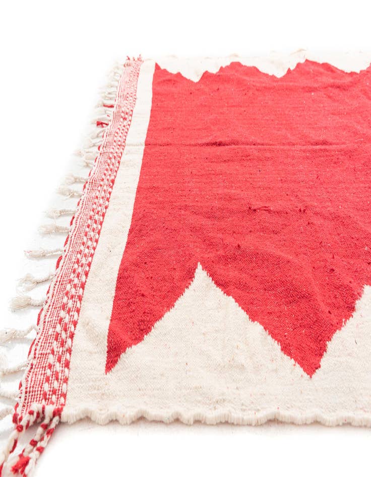 Detail image of  6' 6 x 10'  Hand Knotted Moroccan Wool Rug