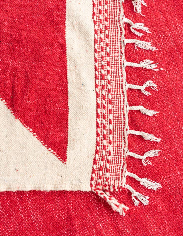 Detail image of  6' 6 x 10'  Hand Knotted Moroccan Wool Rug