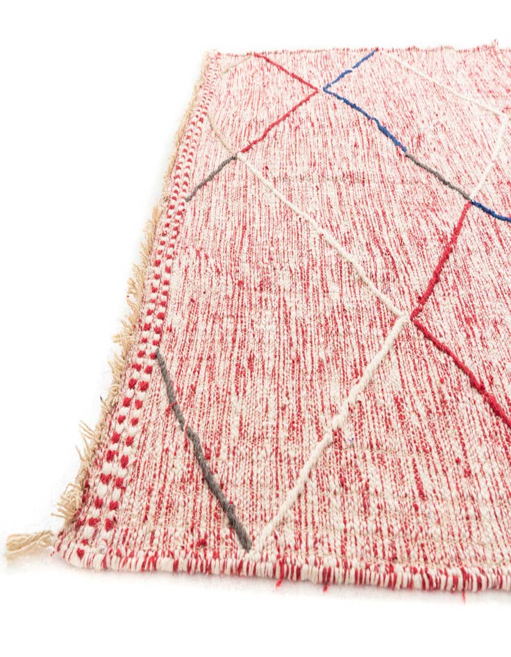 Detail image of  6' 4 x 9' 10  Hand Knotted Moroccan Wool Rug